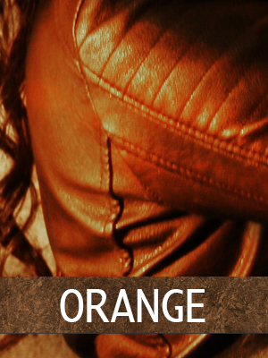 Skinnjacka Dam Orange